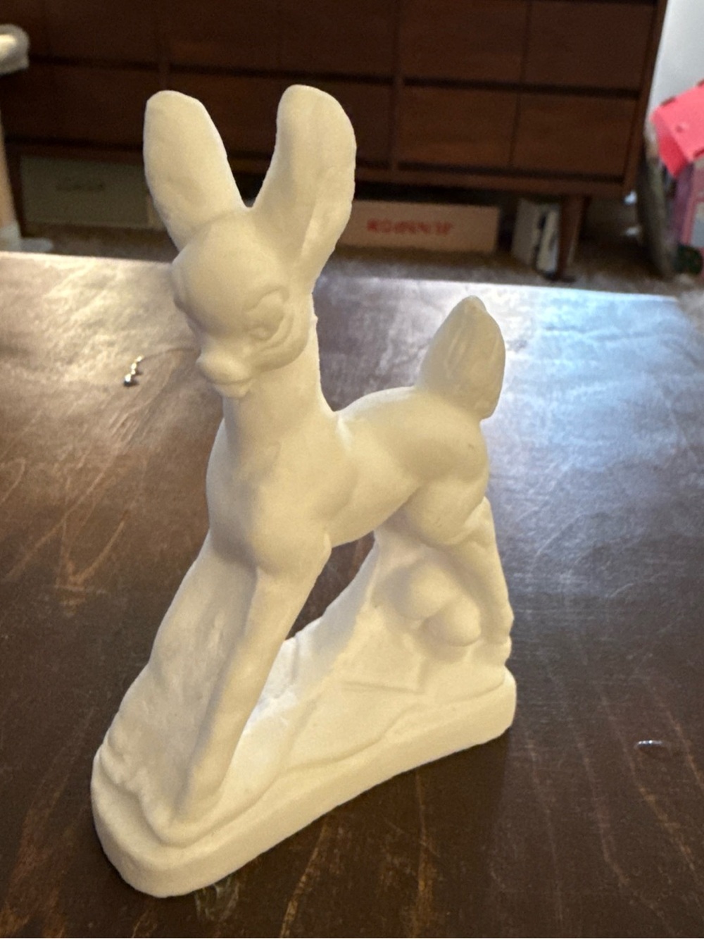 Unbranded White Art deco alabaster  Deer Figurine - MCM vintage